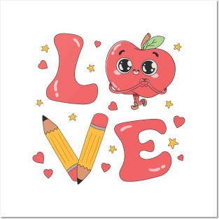 Teacher Valentine Shirt, Teacher Love Heart Valentines Day Posters and Art